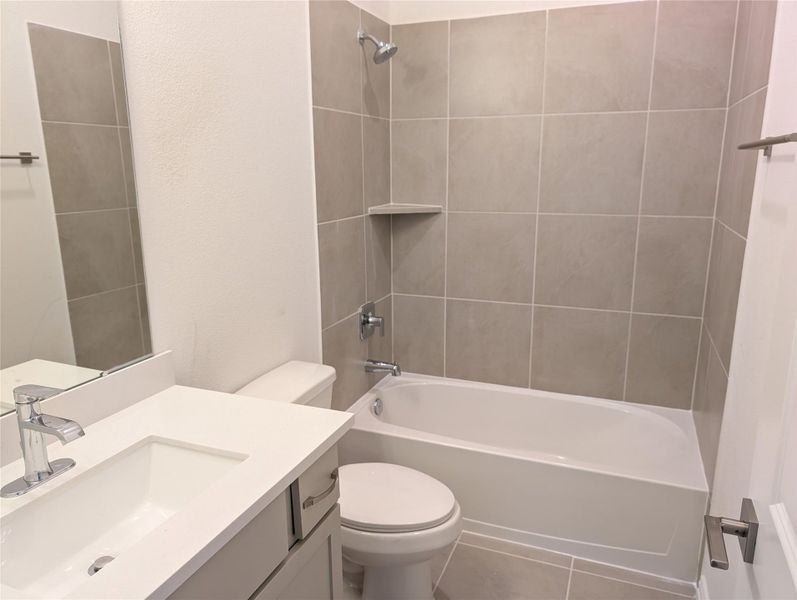 Furnished interior view inside a new home in Southern Pointe, College Station (Image 9). Furnished interior view inside a new home in Southern Pointe, College Station (Image 9).