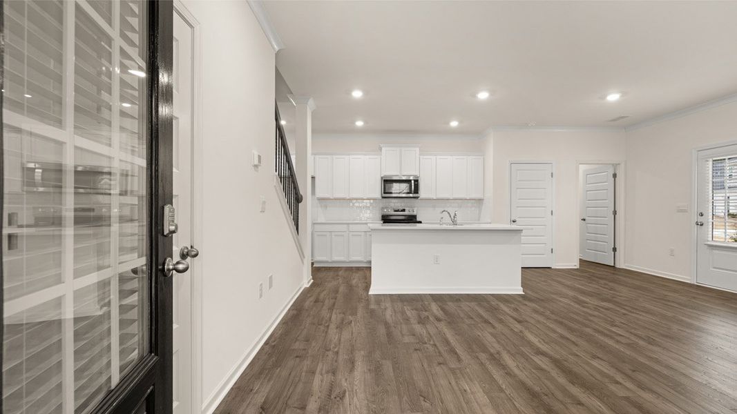 Furnished interior view inside a new home in Independence Villas and Townhomes, Loganville (Image 5). Furnished interior view inside a new home in Independence Villas and Townhomes, Loganville (Image 5).