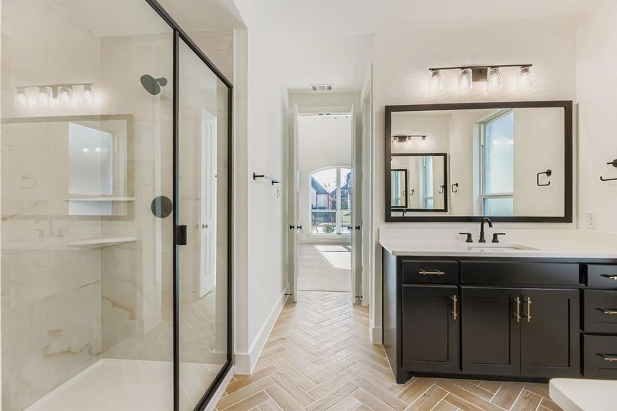 Furnished interior view inside a new home in Mosaic 40s, Prosper (Image 15).