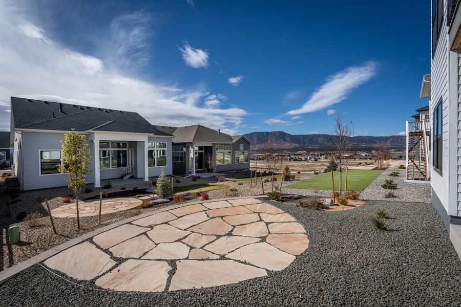 Exterior details and patio area of a home in Cloverleaf - Pinnacle Collection, Monument (Image 4). Exterior details and patio area of a home in Cloverleaf - Pinnacle Collection, Monument (Image 4).