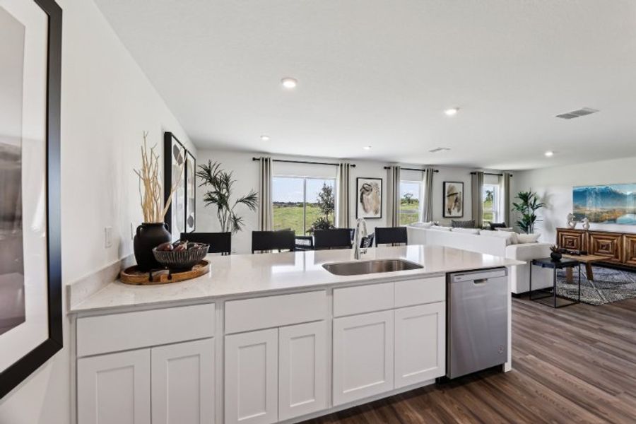 A kitchen with white cabinets. A kitchen with white cabinets.
