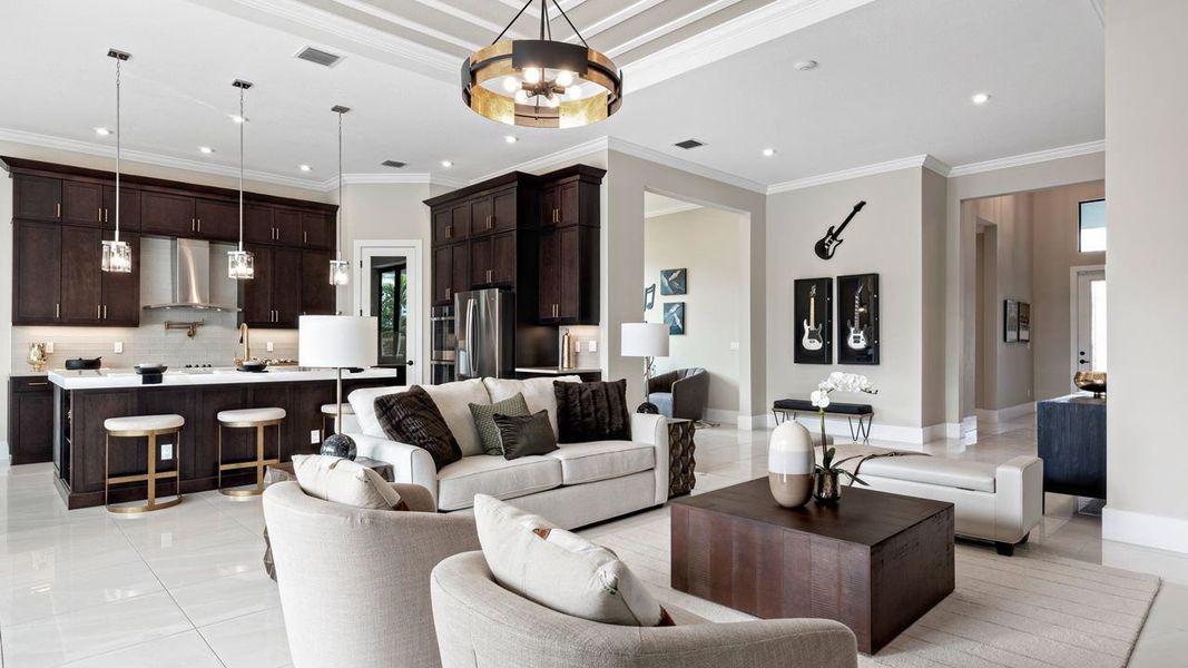 Nataile Model Home | Great Room to Dining | Photo from sister community