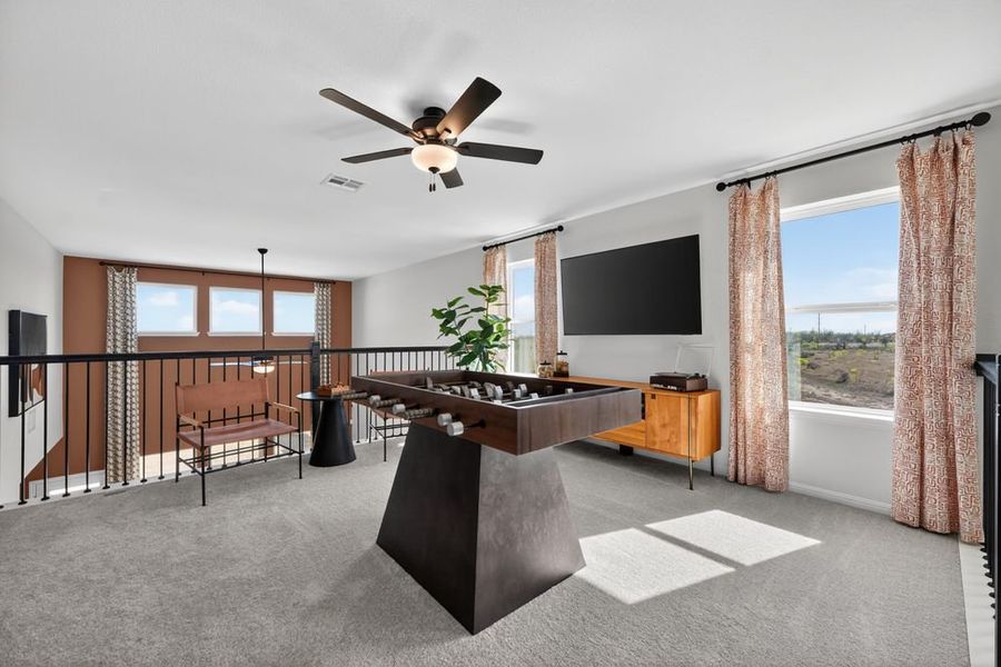 Representative furnished interior of a home built from the Jollyville by Taylor Morrison in Turners Crossing, Austin (Image 16).