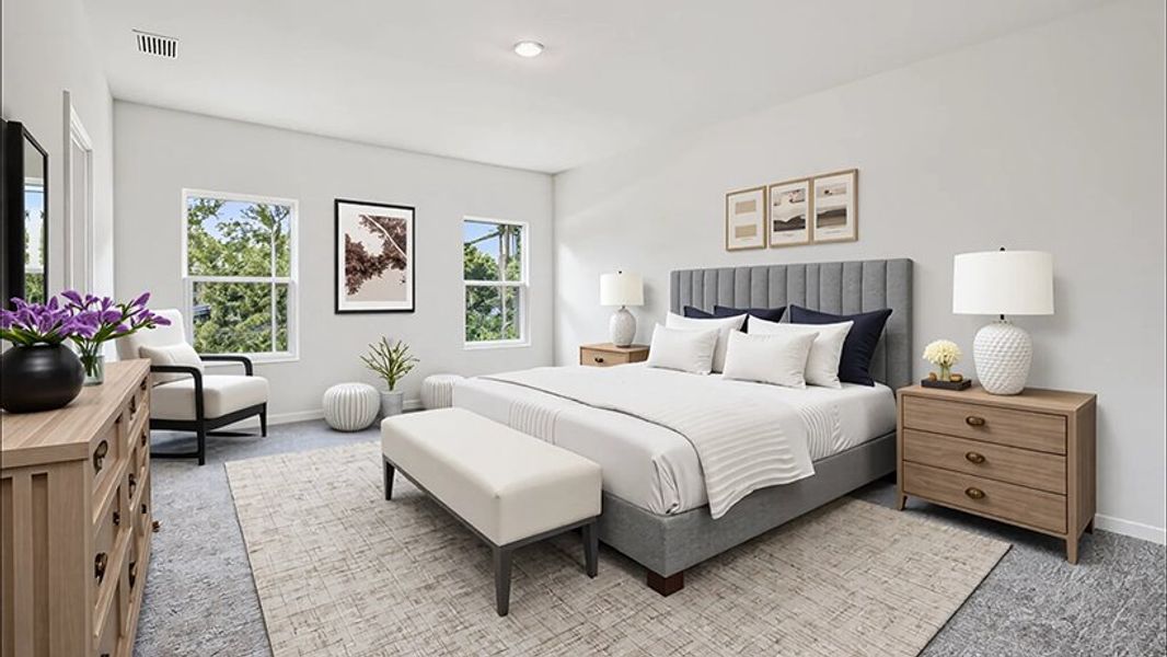 Representative furnished interior of a home built from the Coral by D.R. Horton in Oaks Preserve, Gainesville (Image 9).