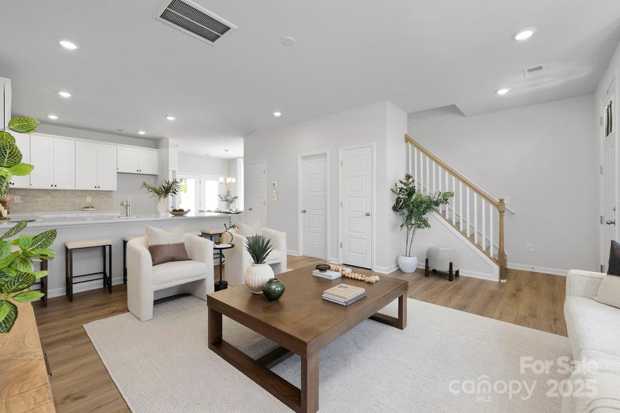 Furnished interior view inside a new home in Edgewood Preserve, Huntersville (Image 5). Furnished interior view inside a new home in Edgewood Preserve, Huntersville (Image 5).