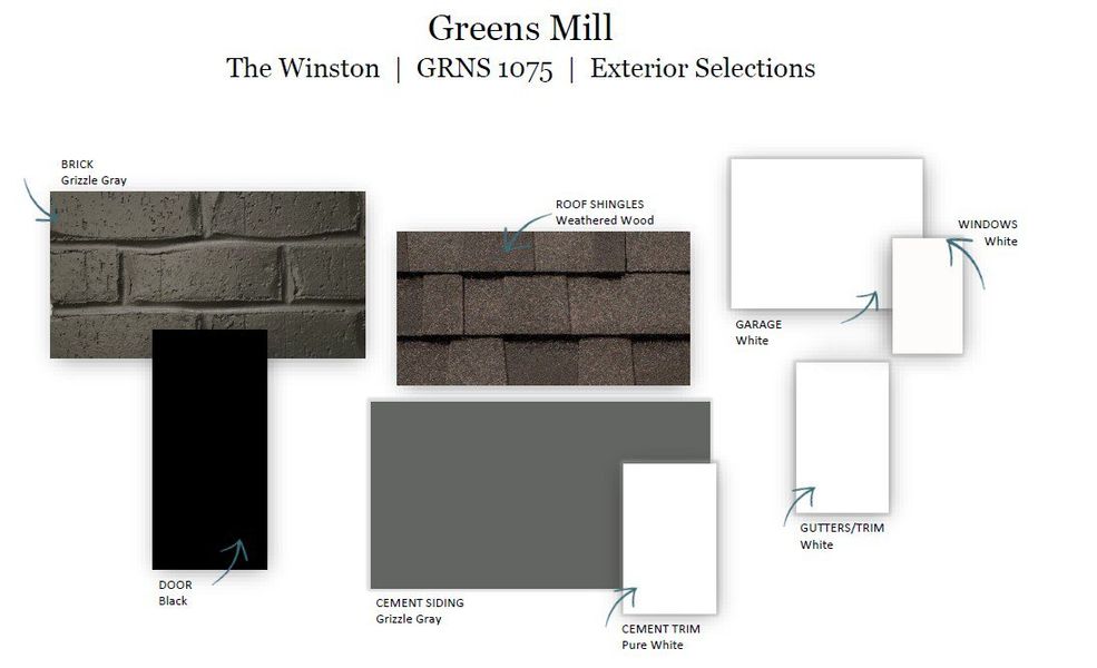 Sample of building materials used in homes in The Landing at Greens Mill, Columbia (Image 40). Sample of building materials used in homes in The Landing at Greens Mill, Columbia (Image 40).