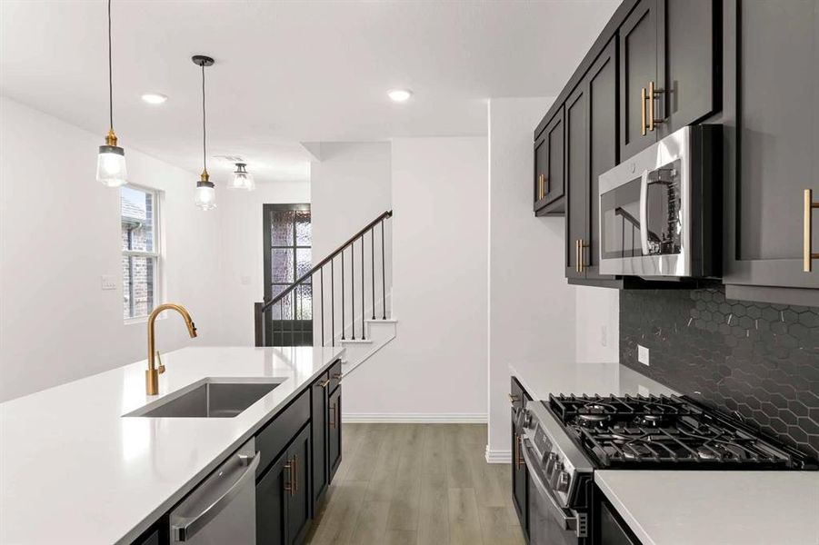 Furnished interior view inside a new home in Creekview Fossil Ridge, Pilot Point (Image 10).