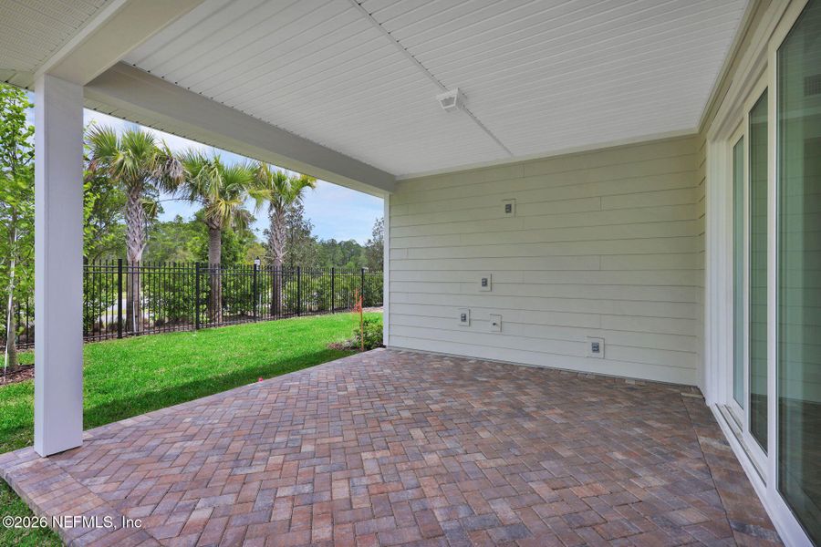 Exterior details and patio area of a home in Seabrook Village at Seabrook, Ponte Vedra (Image 3). Exterior details and patio area of a home in Seabrook Village at Seabrook, Ponte Vedra (Image 3).