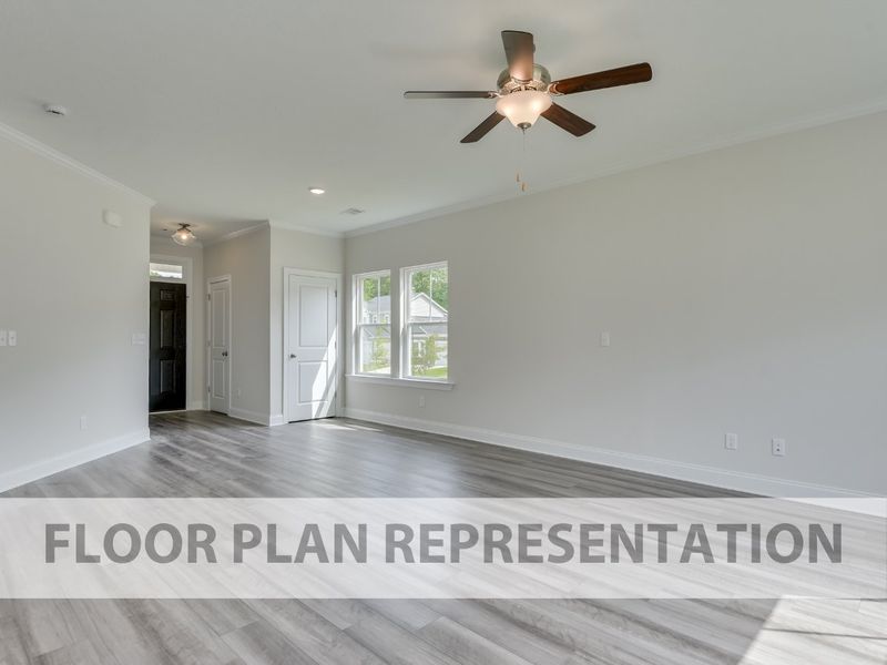 Representative unfurnished interior of a home built from the 1797 Plan by Ivey Homes in Windsor, North Augusta (Image 10).
