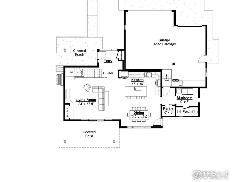 2D floor plan layout of this home in , Lyons, CO (Image 3).