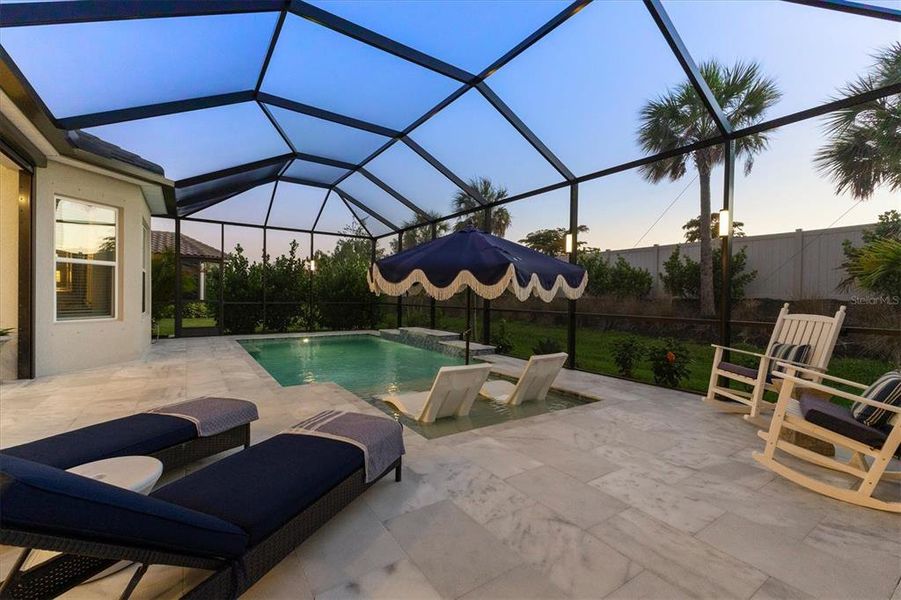 Exterior details and patio area of a home in Esplanade at Azario Lakewood Ranch, Bradenton (Image 25).
