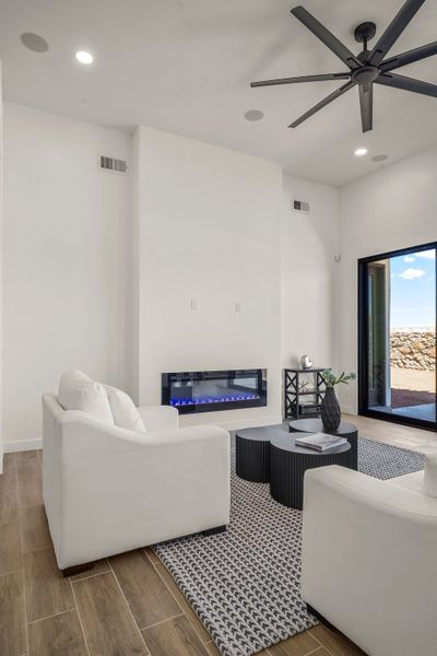 Representative furnished interior of a home built from the Escondido by LEH. Homes in Verdancia, El Paso (Image 36).