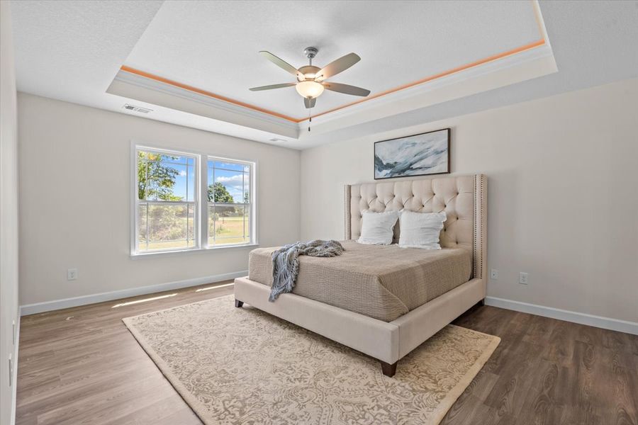 Representative furnished interior of a home built from the Fernwood by Enchanted Homes in Guadalupe Heights, Seguin (Image 11).