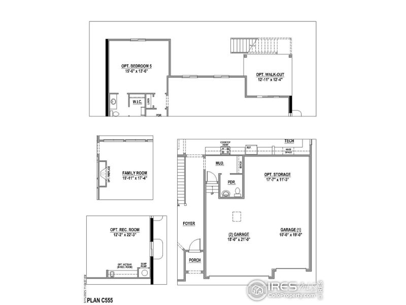 2D floor plan layout of this home in RainDance National 60/70, Windsor, CO (Image 4).