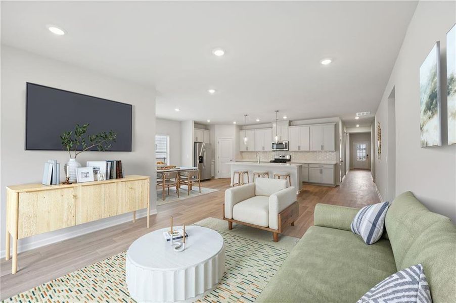Furnished interior view inside a new home in Westmont Preserve, Powder Springs (Image 16).