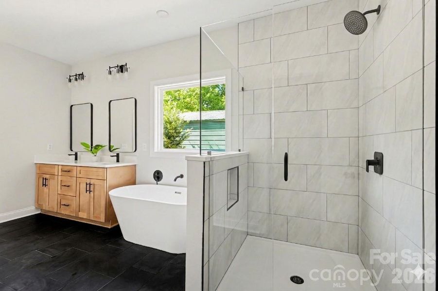 Stand alone bath and shower