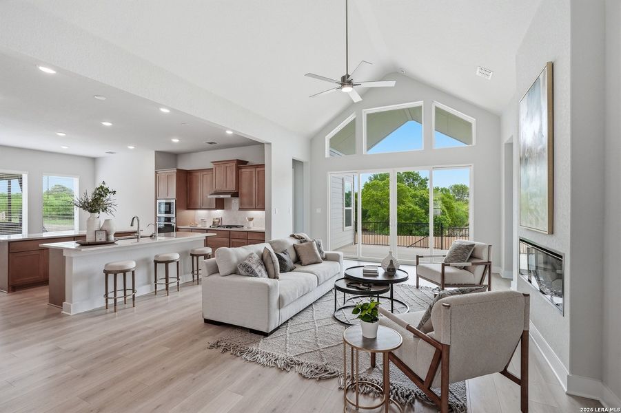 Furnished interior view inside a new home in Potranco Oaks, Castroville (Image 8).