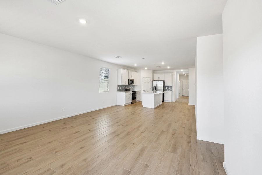 Great room and kitchen
