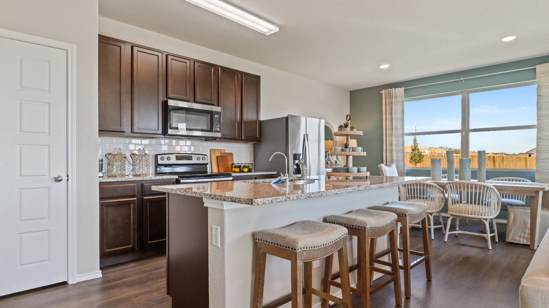 Furnished interior view inside a new home in Somerset Trails, San Antonio (Image 4). Furnished interior view inside a new home in Somerset Trails, San Antonio (Image 4).