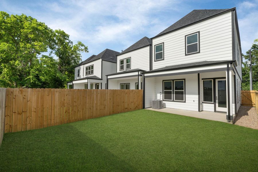 Exterior details and patio area of a home in , Houston (Image 3). Exterior details and patio area of a home in , Houston (Image 3).