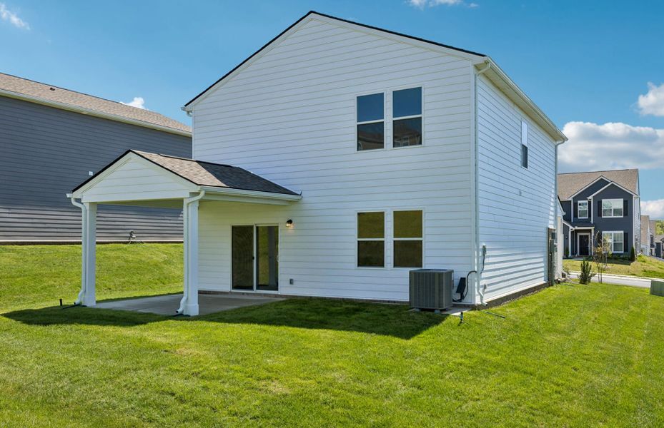 Exterior details and patio area of a home in Independence at Carter's Station, Columbia (Image 3).