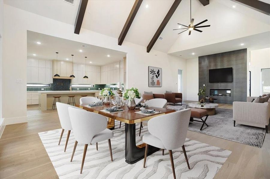 Furnished interior view inside a new home in , Denison (Image 17).