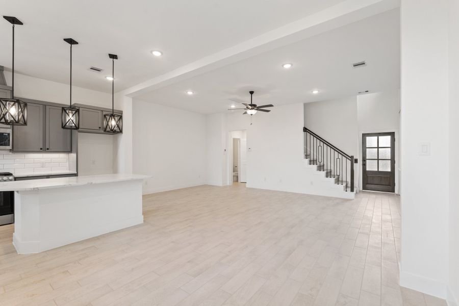 Spacious, unfurnished interior of a new home in Bridgeland, Cypress (Image 43).