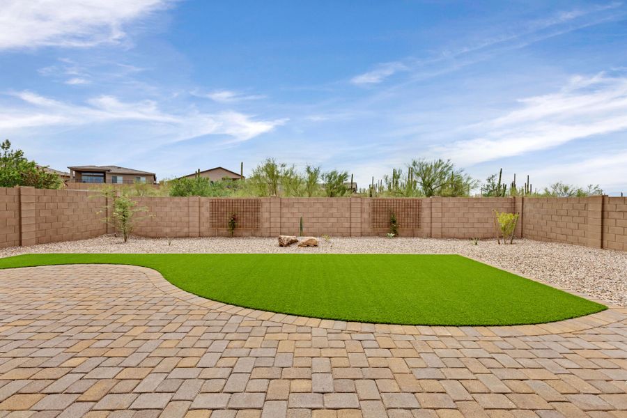Exterior details and patio area of a home in Saguaro Reserve II, Marana (Image 13).