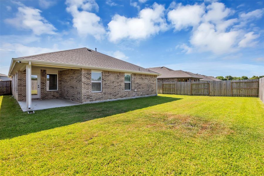 Exterior details and patio area of a home in River Ranch Meadows, Dayton (Image 2). Exterior details and patio area of a home in River Ranch Meadows, Dayton (Image 2).