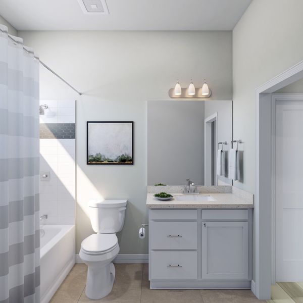 Representative furnished interior of a home built from the Verdin by Tri Pointe Homes in Oakhill Reserve, Tomball (Image 19).