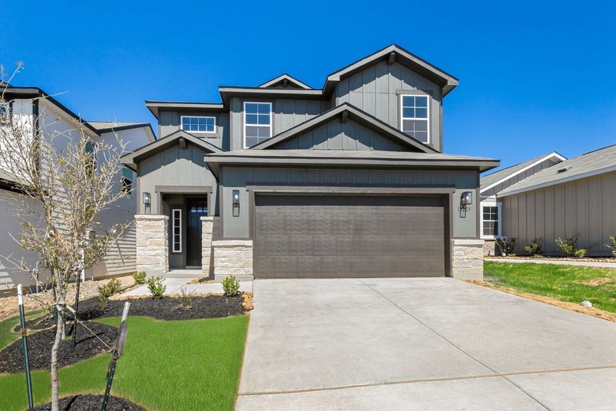 Representative exterior photo of a completed home built from the Colorado by Hakes Brothers in Highland Ridge, New Braunfels, TX (Image 22). Representative exterior photo of a completed home built from the Colorado by Hakes Brothers in Highland Ridge, New Braunfels, TX (Image 22).