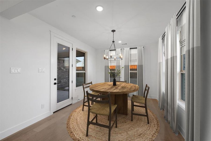 Furnished interior view inside a new home in Kreymer at the Park, Wylie (Image 10). Furnished interior view inside a new home in Kreymer at the Park, Wylie (Image 10).