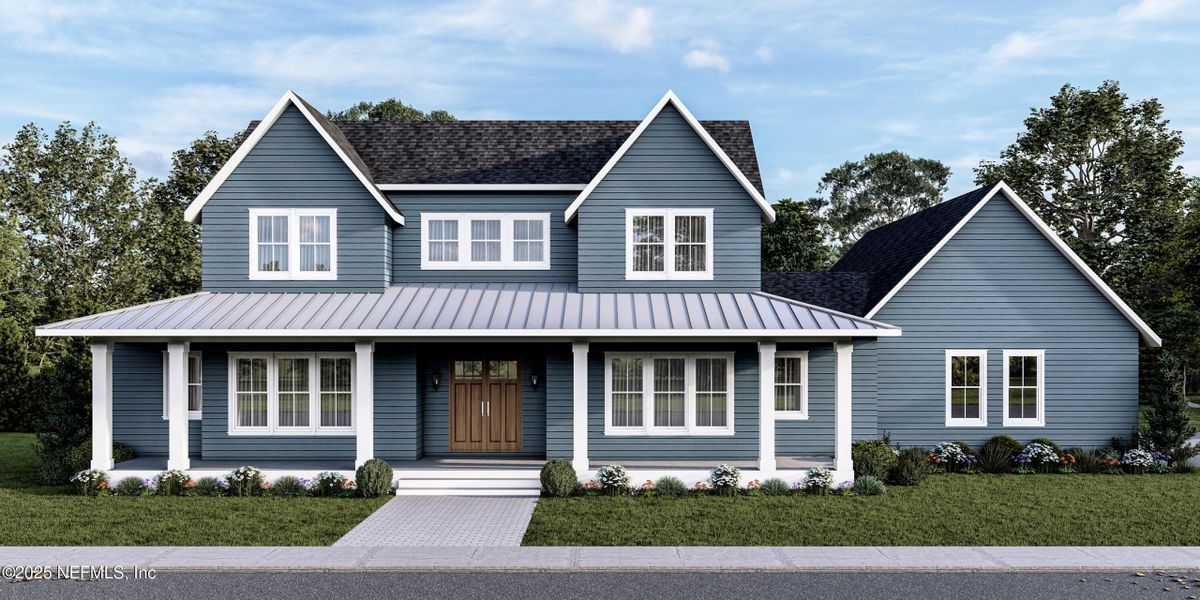 Front exterior of a new home in , St. Augustine, FL, highlighting curb appeal (Image 1). Front exterior of a new home in , St. Augustine, FL, highlighting curb appeal (Image 1).