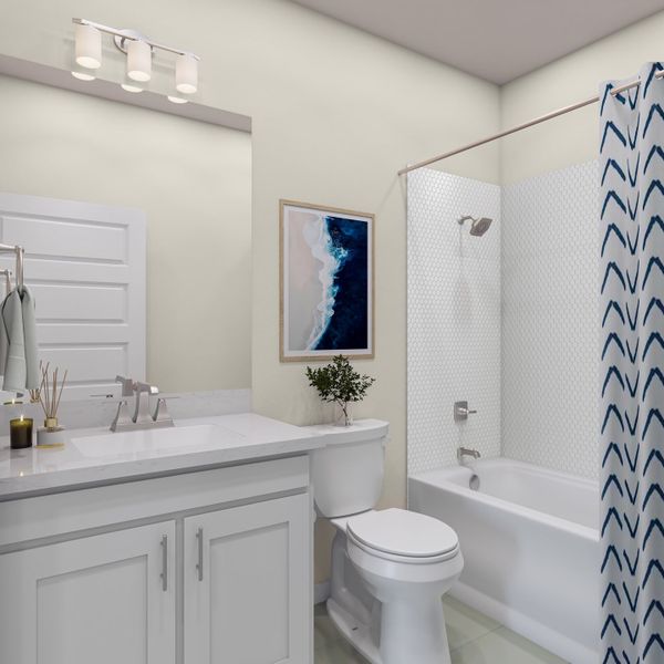 Furnished interior view inside a new home in Lariat, Liberty Hill (Image 11).