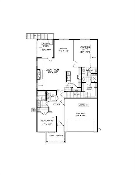 2D floor plan layout of this home in , Acworth, GA (Image 4).