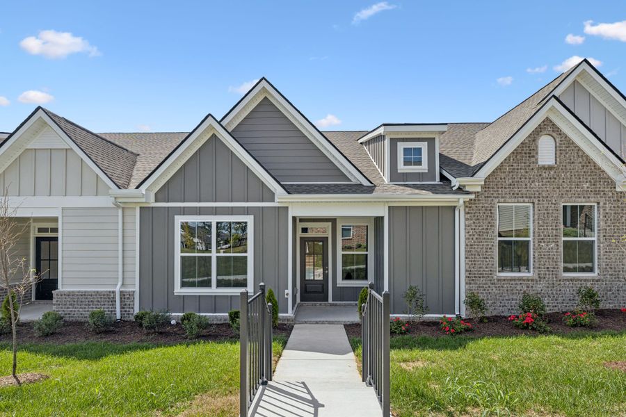 Representative exterior photo of a completed home built from the Hickory by Ashton Woods in Stewart's Glen | 55+ Community, Smyrna, TN (Image 1).