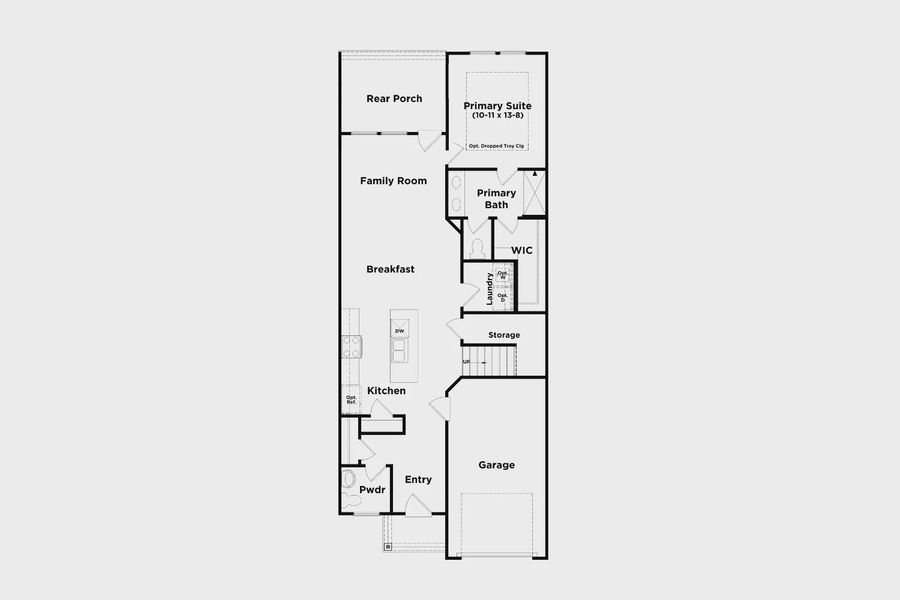 2D floor plan layout of this home in Pelham Crossing Villas, Greenville, SC (Image 6).