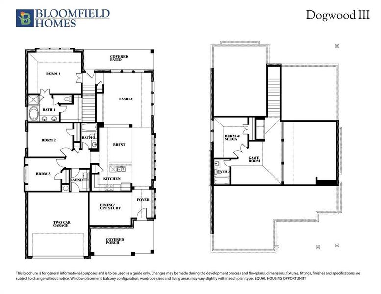 2D floor plan layout of this home in Hunters Ridge, Crowley, TX (Image 2).
