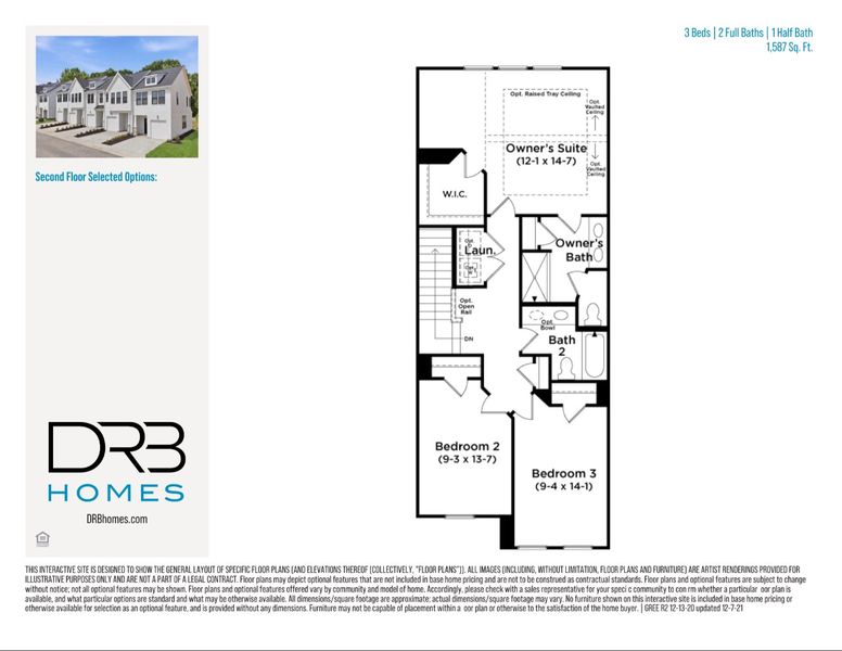 2D floor plan layout of this home in Gresham Station, Simpsonville, SC (Image 6).