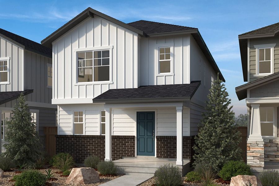Front exterior of a home in the Windler Wildflower community, located in Aurora, CO (Image 11).