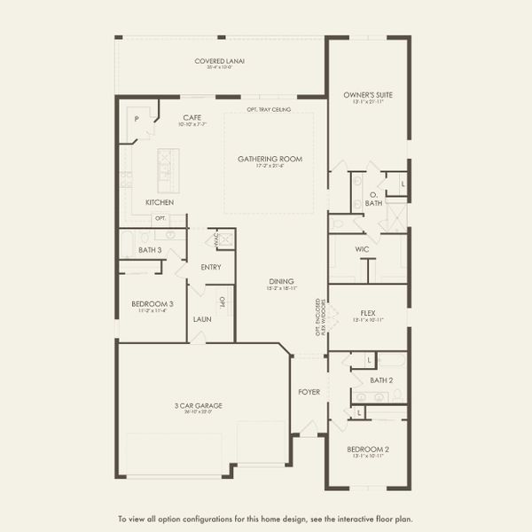 2D floor plan layout for the Everly by Pulte Homes in Riverwood, Zephyrhills, FL (Image 3).
