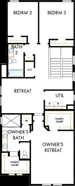 2D floor plan layout of this home in Soleta at Starkey Ranch - Cottage Series, Odessa, FL (Image 3). 2D floor plan layout of this home in Soleta at Starkey Ranch - Cottage Series, Odessa, FL (Image 3).