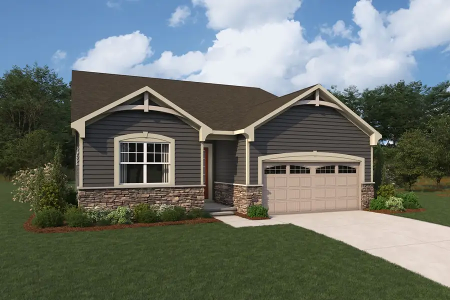 Representative exterior photo of a completed home built from the Dayton by Mattamy Homes in Westfall, Gastonia, NC (Image 4).