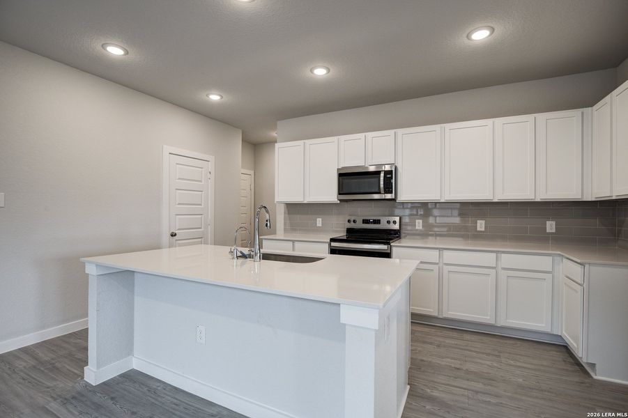 Furnished interior view inside a new home in Applewhite Meadows, San Antonio (Image 5). Furnished interior view inside a new home in Applewhite Meadows, San Antonio (Image 5).