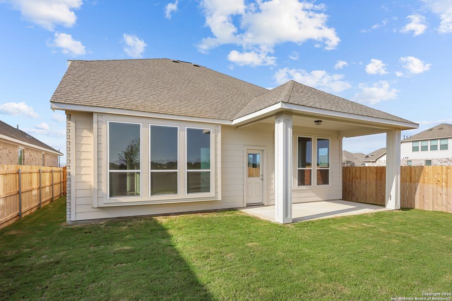 Exterior details and patio area of a home in Sunflower Ridge, New Braunfels (Image 19). Exterior details and patio area of a home in Sunflower Ridge, New Braunfels (Image 19).