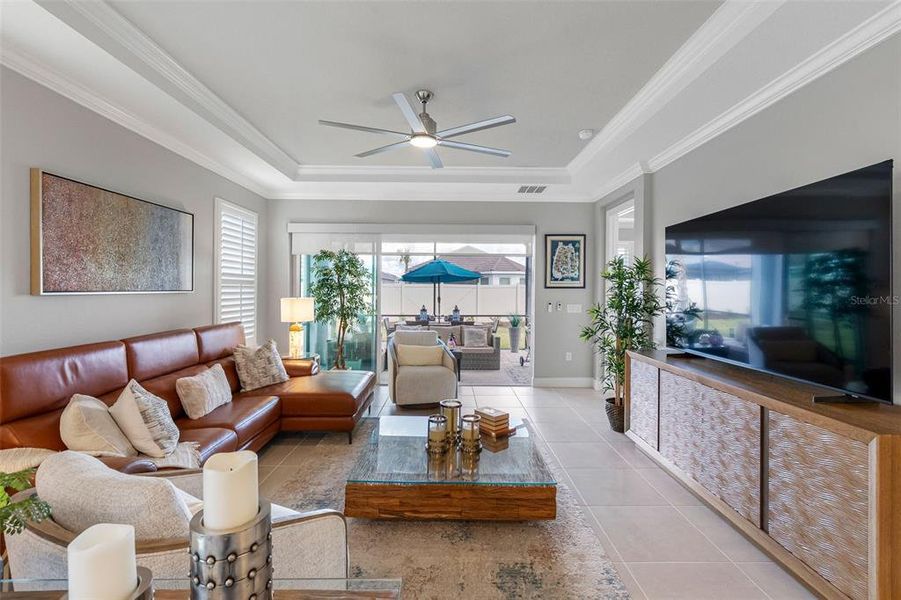 Furnished interior view inside a new home in Esplanade at Wiregrass Ranch, Wesley Chapel (Image 16).
