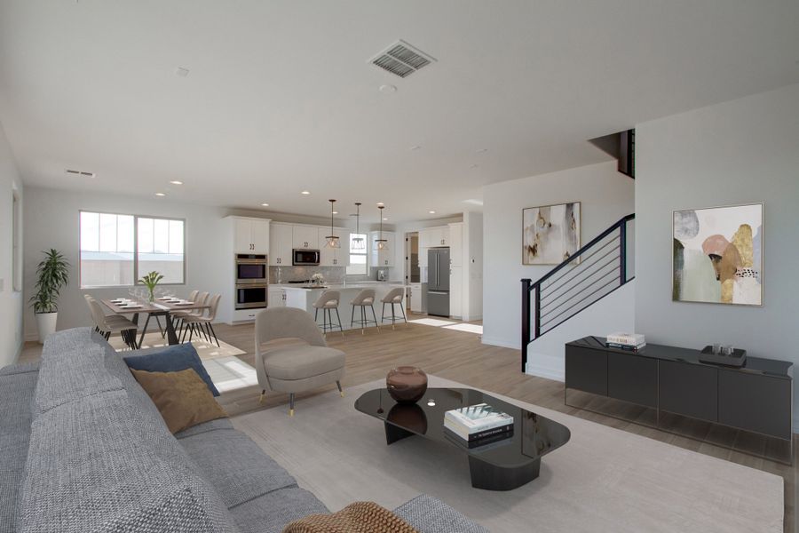 Representative furnished interior of a home built from the Hartwell by Beazer Homes in Tirreno at IronWing: Tirreno, Litchfield Park (Image 6).