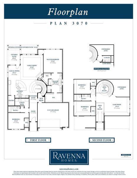 2D floor plan layout of this home in The Highlands 55′, Porter, TX (Image 5).