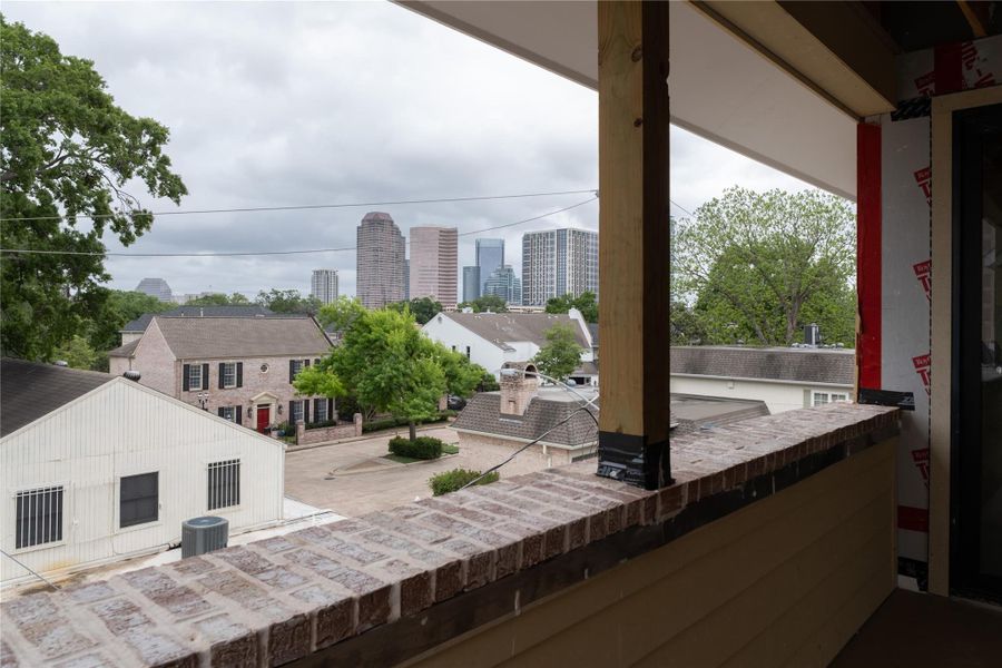 View from the covered terrace of Unit A.