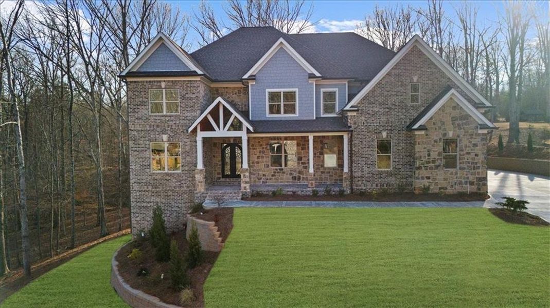 Front exterior of a new home in , Gainesville, GA, highlighting curb appeal (Image 32).